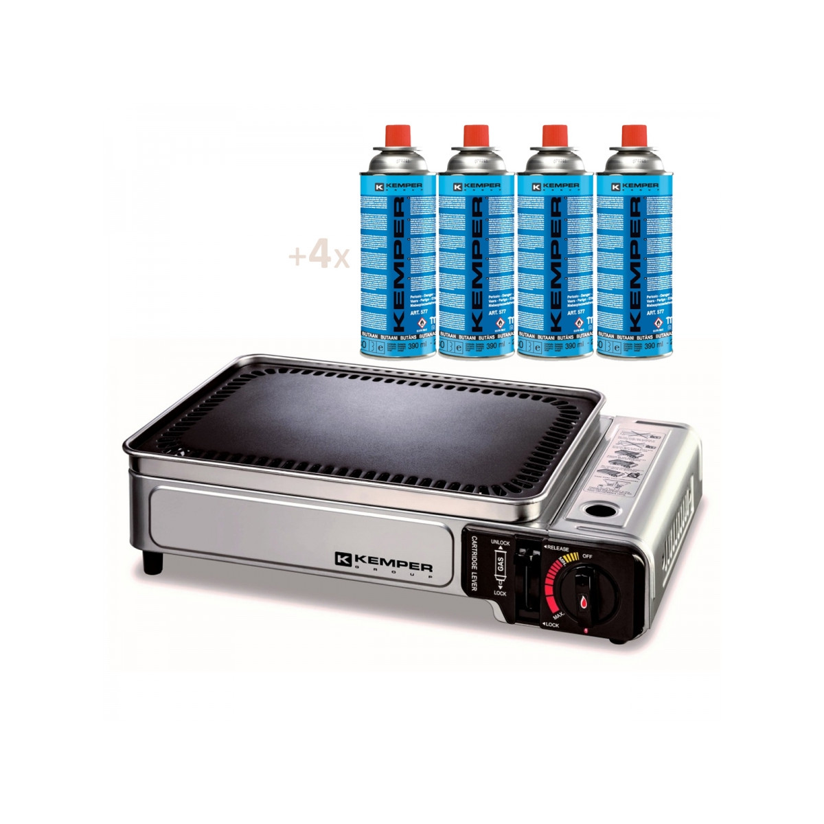 PIASTRA grill fornello portatile a gas BBQ ANTIADERENTE BARBECUE CAMPING 32cm 